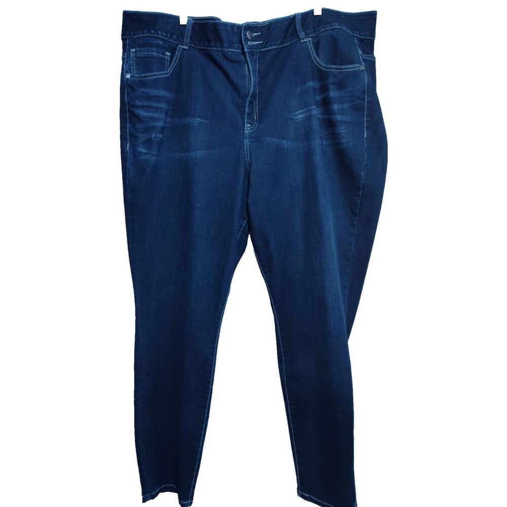 Lane Bryant Women Blue Jean Size 26 Regular Skinny Tighter Tummy Tech Stretch